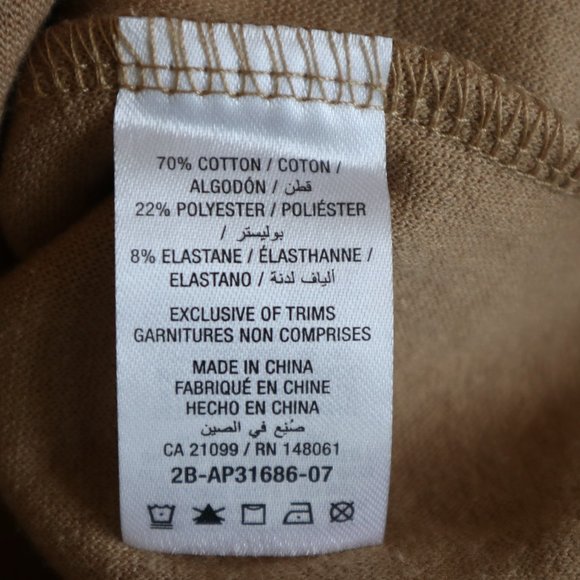 Ardene Light Brown Velour Long Sleeve Crop Top NWT - Picture 8 of 9